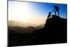 Teamwork Couple Hiking Helping Hand-blas-Mounted Photographic Print