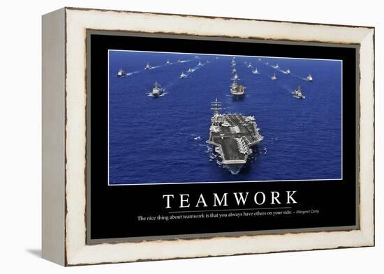 Teamwork: Inspirational Quote and Motivational Poster-null-Framed Premier Image Canvas