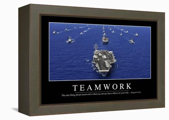 Teamwork: Inspirational Quote and Motivational Poster-null-Framed Premier Image Canvas