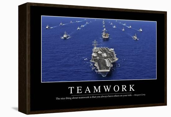 Teamwork: Inspirational Quote and Motivational Poster-null-Framed Premier Image Canvas