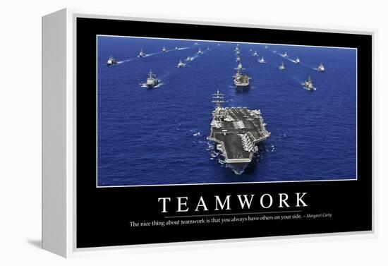 Teamwork: Inspirational Quote and Motivational Poster-null-Framed Premier Image Canvas