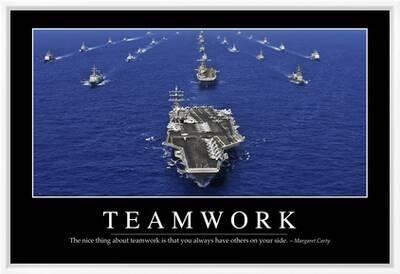 Teamwork: Inspirational Quote and Motivational Poster' Photographic Print |  