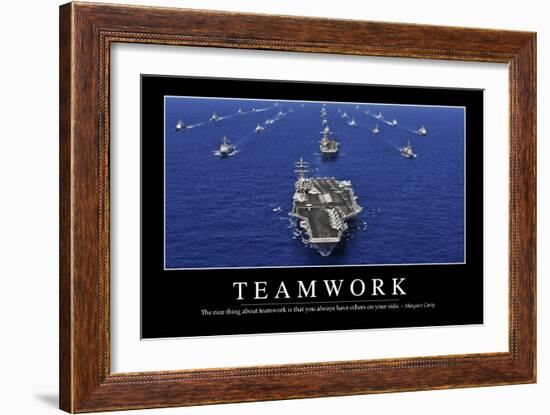 Teamwork: Inspirational Quote and Motivational Poster-null-Framed Photographic Print