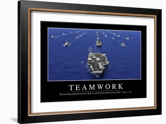 Teamwork: Inspirational Quote and Motivational Poster--Framed Photographic Print