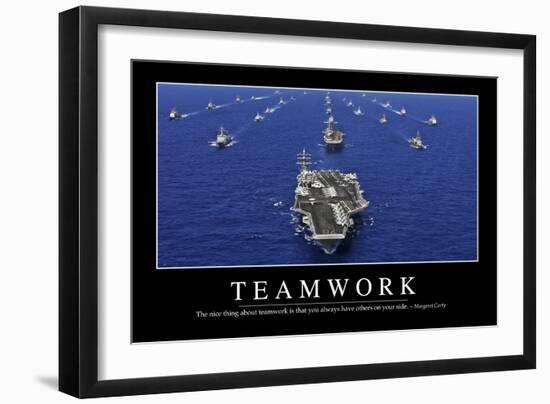 Teamwork: Inspirational Quote and Motivational Poster--Framed Photographic Print