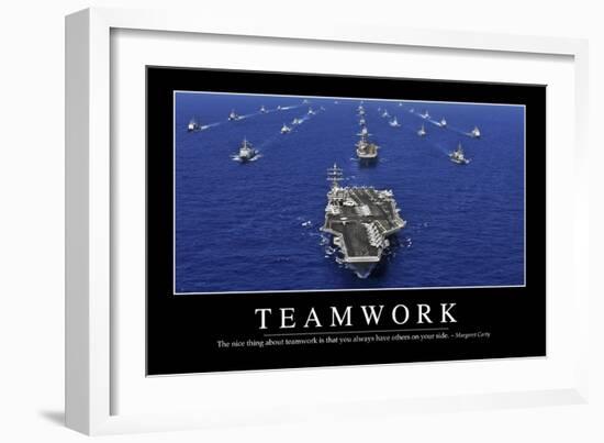 Teamwork: Inspirational Quote and Motivational Poster-null-Framed Photographic Print