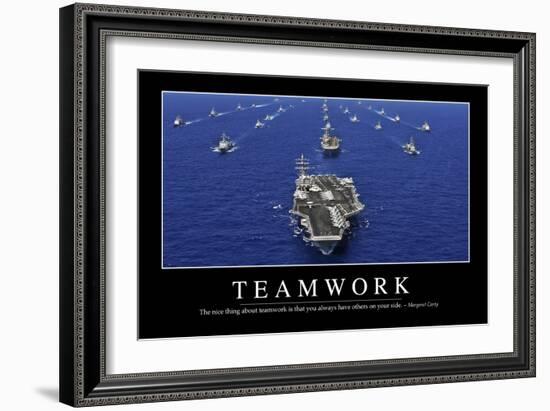 Teamwork: Inspirational Quote and Motivational Poster-null-Framed Photographic Print