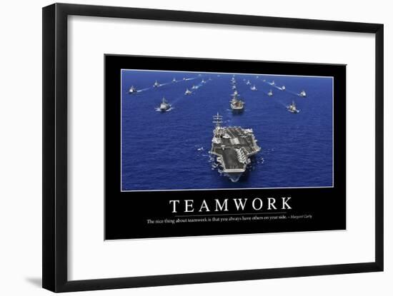 Teamwork: Inspirational Quote and Motivational Poster-null-Framed Photographic Print