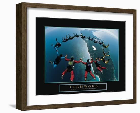 Teamwork - Skydivers-Unknown Unknown-Framed Photo