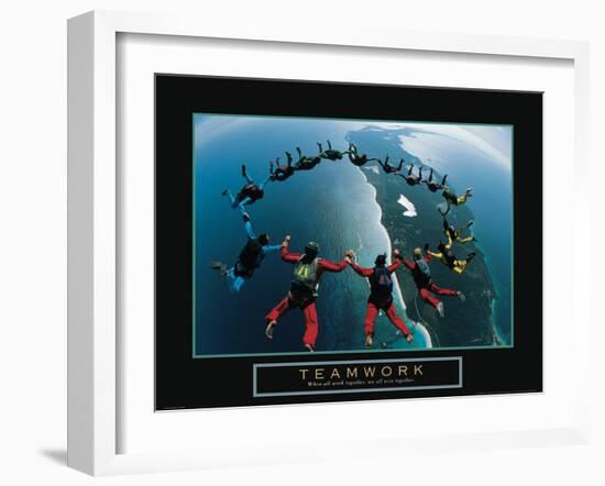 Teamwork - Skydivers-Unknown Unknown-Framed Photo