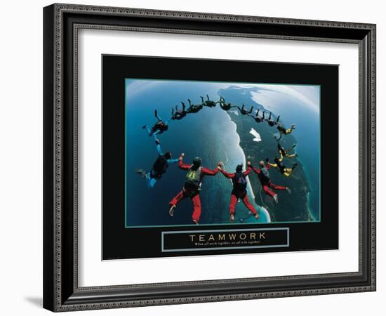 Teamwork - Skydivers-Unknown Unknown-Framed Photo