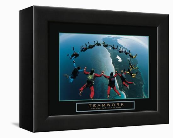 Teamwork - Skydivers-Unknown Unknown-Framed Stretched Canvas