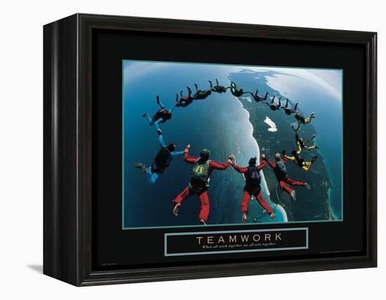 Teamwork - Skydivers-Unknown Unknown-Framed Stretched Canvas
