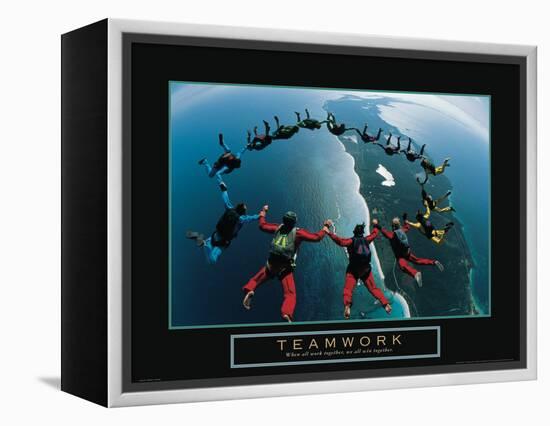 Teamwork - Skydivers-Unknown Unknown-Framed Stretched Canvas