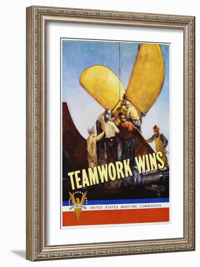 Teamwork Wins Poster-C.P. Benton-Framed Giclee Print