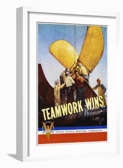 Teamwork Wins Poster-C.P. Benton-Framed Giclee Print