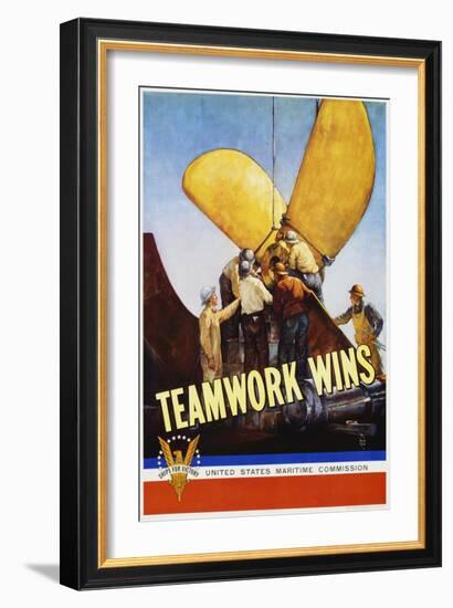 Teamwork Wins Poster-C.P. Benton-Framed Giclee Print