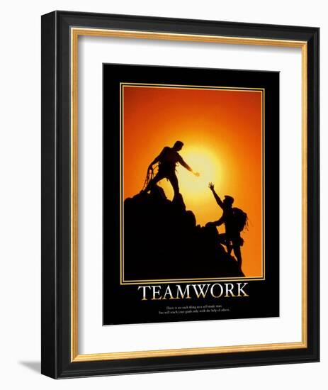 Teamwork-null-Framed Art Print