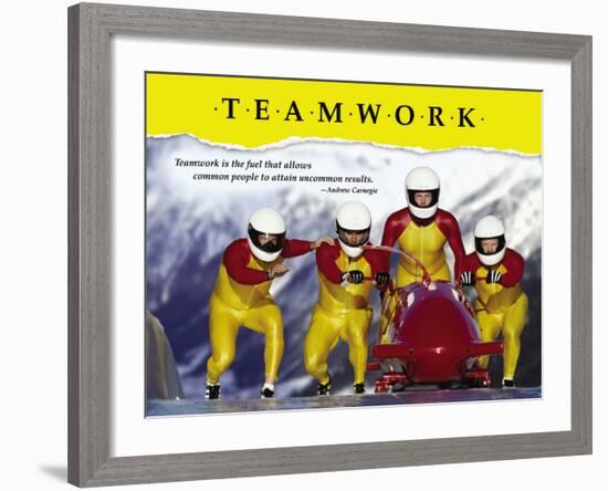 Teamwork-null-Framed Art Print