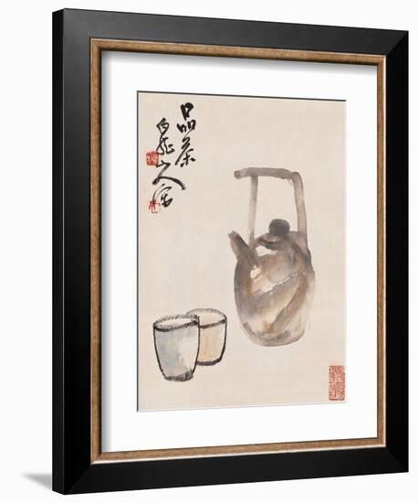 Teapot and Cups-Wang Zhen-Framed Giclee Print