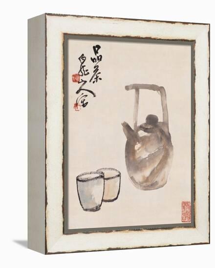 Teapot and Cups-Wang Zhen-Framed Premier Image Canvas