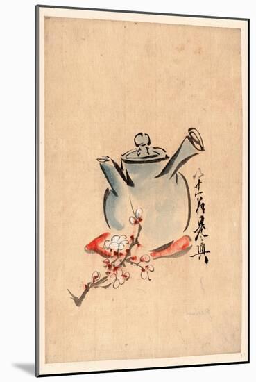 [Teapot with Cherry or Plum Blossoms] [Between 1750 and 1850] 1 Painting : Color-null-Mounted Giclee Print