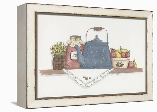 Teapot with Crock-Debbie McMaster-Framed Premier Image Canvas