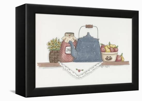 Teapot with Crock-Debbie McMaster-Framed Premier Image Canvas