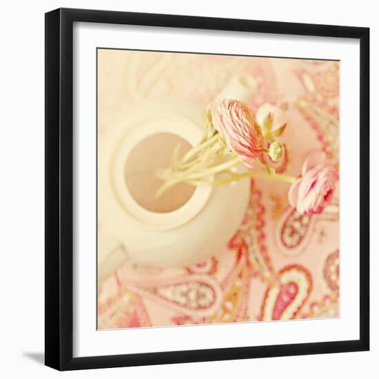 Teapot with Peonies-Sarah Gardner-Framed Photo