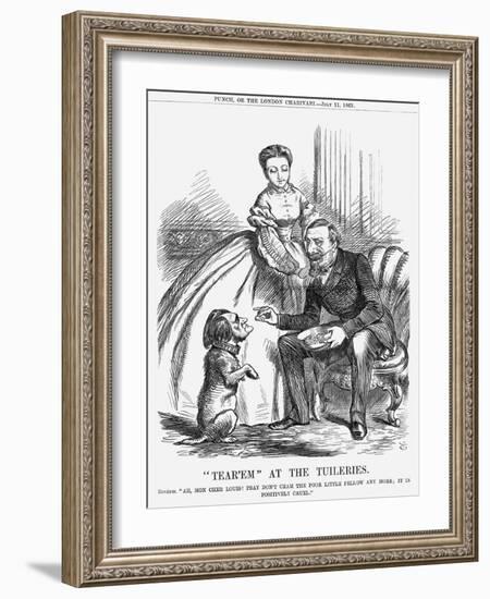 Tear'Em at the Tuileries, 1863-John Tenniel-Framed Giclee Print