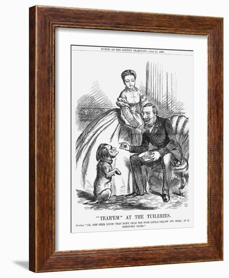 Tear'Em at the Tuileries, 1863-John Tenniel-Framed Giclee Print