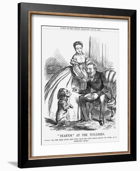 Tear'Em at the Tuileries, 1863-John Tenniel-Framed Giclee Print