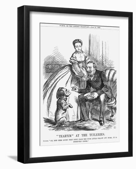 Tear'Em at the Tuileries, 1863-John Tenniel-Framed Giclee Print