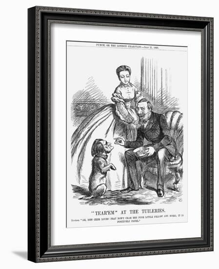 Tear'Em at the Tuileries, 1863-John Tenniel-Framed Giclee Print