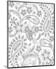 Teardrop Floral Design Coloring Art-null-Mounted Coloring Poster