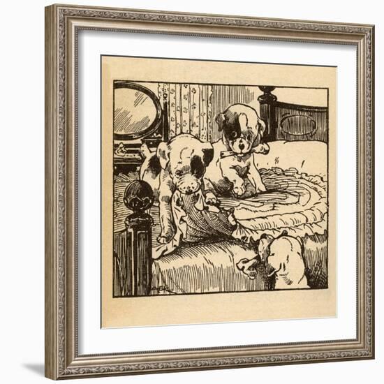 Tearing The Comforter-AEK-Framed Art Print