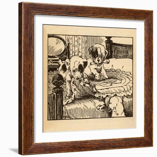 Tearing The Comforter-AEK-Framed Art Print