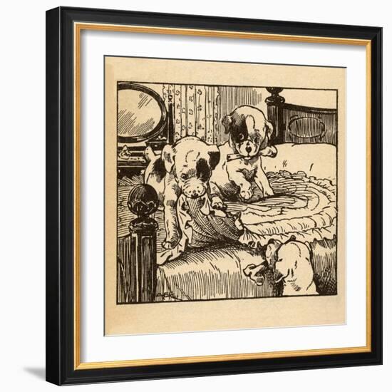 Tearing The Comforter-AEK-Framed Art Print