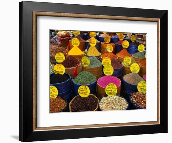 Teas and Spices at Spice Bazaar, Istanbul, Turkey-Greg Elms-Framed Photographic Print