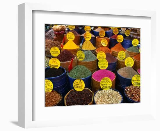 Teas and Spices at Spice Bazaar, Istanbul, Turkey-Greg Elms-Framed Photographic Print