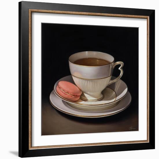 Teascape with Strawberry Macaron-Catherine Abel-Framed Giclee Print