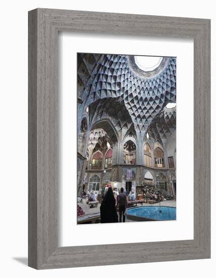 Teashop in a Khan, Bazar, Kashan, Iran, Western Asia-Eitan Simanor-Framed Photographic Print