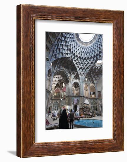 Teashop in a Khan, Bazar, Kashan, Iran, Western Asia-Eitan Simanor-Framed Photographic Print