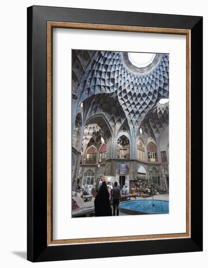 Teashop in a Khan, Bazar, Kashan, Iran, Western Asia-Eitan Simanor-Framed Photographic Print