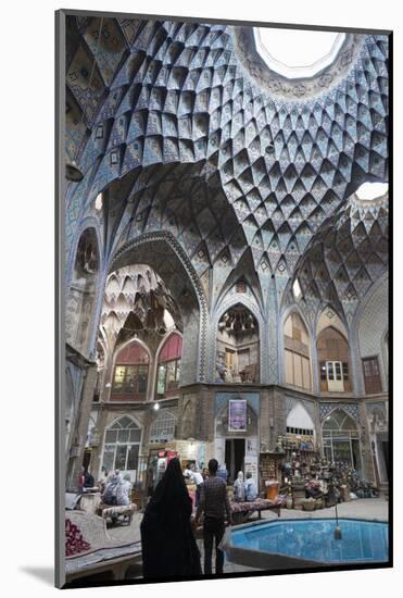 Teashop in a Khan, Bazar, Kashan, Iran, Western Asia-Eitan Simanor-Mounted Photographic Print