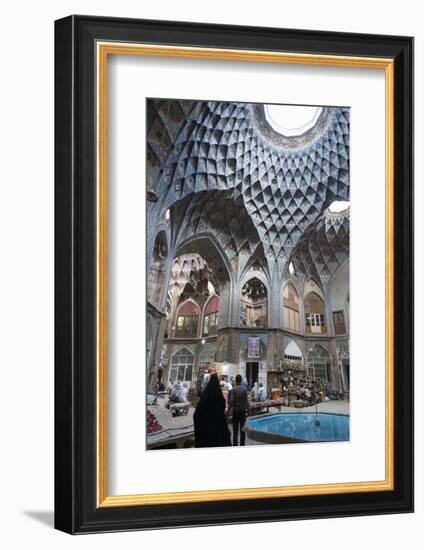 Teashop in a Khan, Bazar, Kashan, Iran, Western Asia-Eitan Simanor-Framed Photographic Print