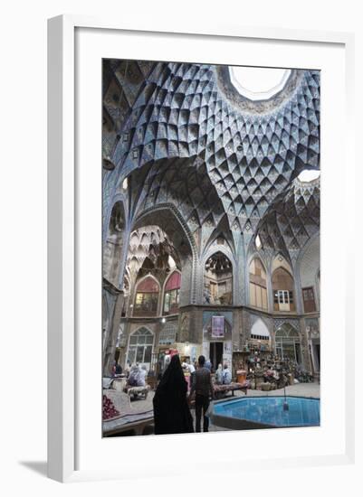 Teashop in a Khan, Bazar, Kashan, Iran, Western Asia-Eitan Simanor-Framed Photographic Print