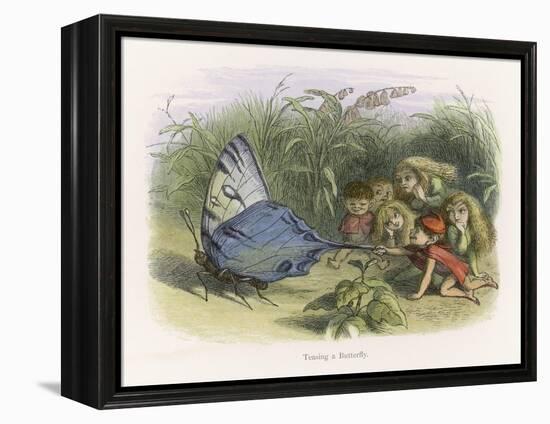 Teasing a Butterfly-Richard Doyle-Framed Stretched Canvas