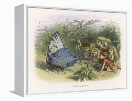 Teasing a Butterfly-Richard Doyle-Framed Stretched Canvas