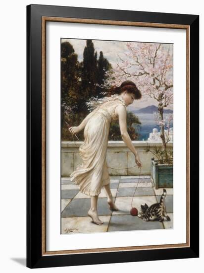 Teasing the Kitten-William Stephen Coleman-Framed Giclee Print